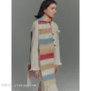 Cross-border scarf wholesale e-commerce live streaming supply chain, wool series, single-color horizontal striped wool scarves Application Scenario